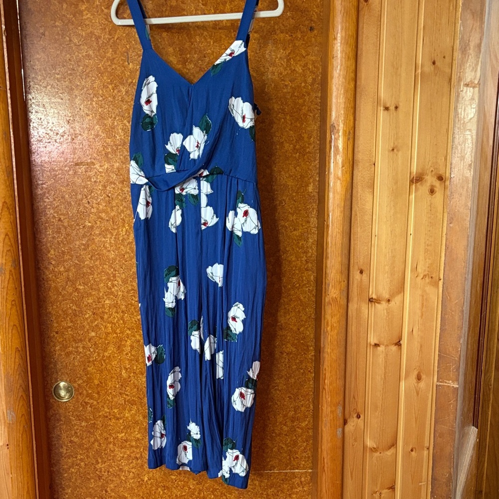 A New Day Blue Floral Jumpsuit